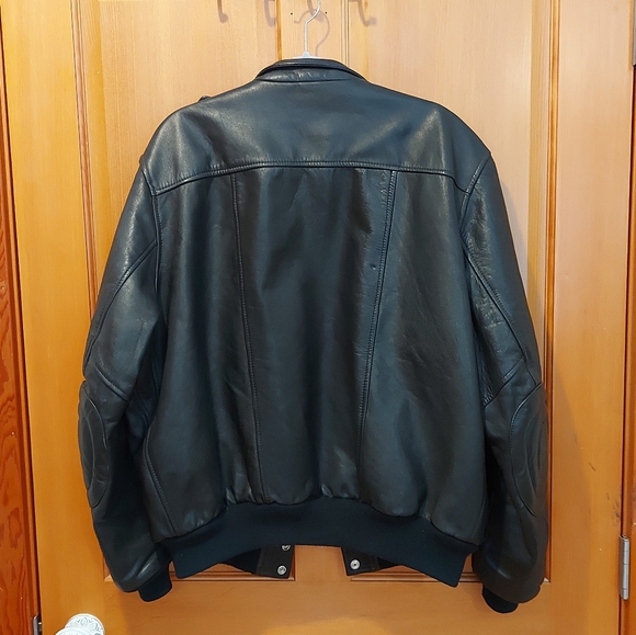 Vintage Hein Gericke men's leather motorcycle jacket black Size 50 Large… - Picture 3 of 13